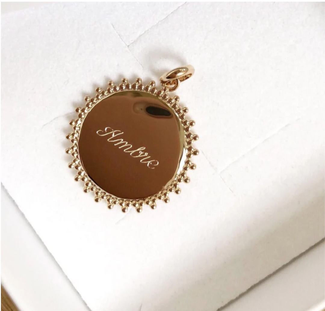 Pendentif "Sola" - plaqué or