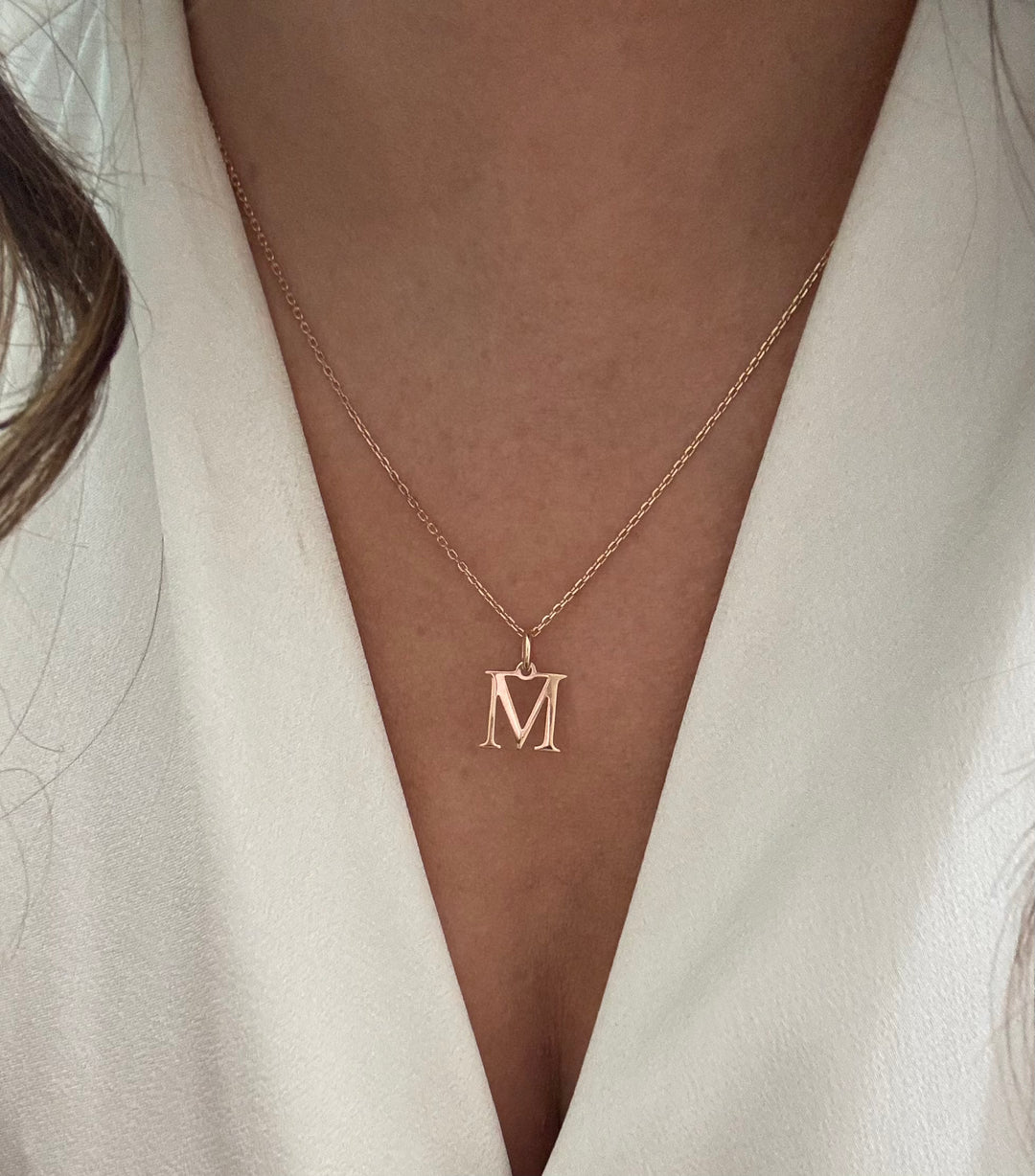 Pendentif "lettre" - plaqué or