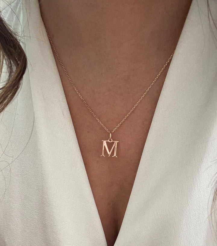 Pendentif "lettre" - plaqué or