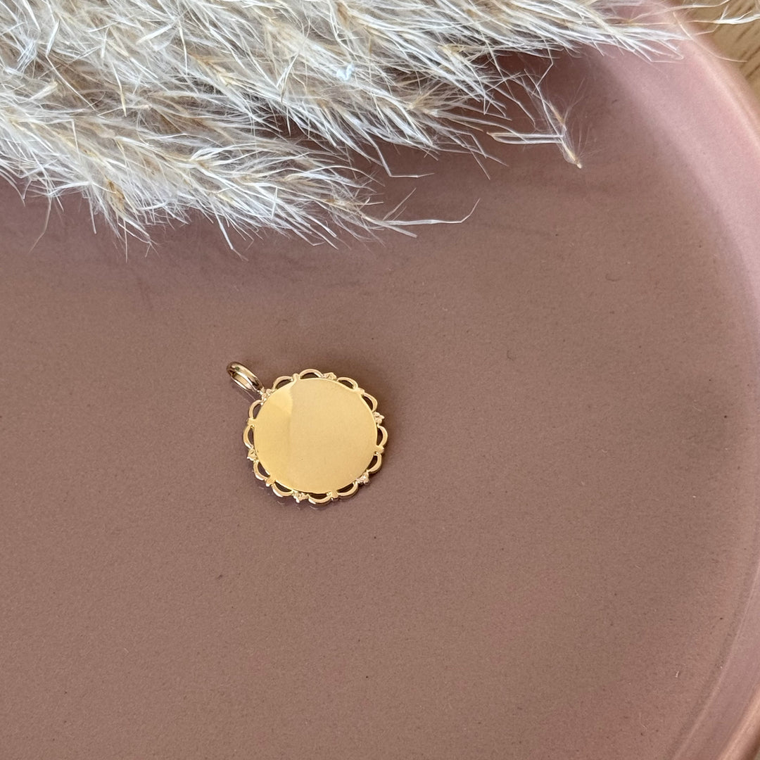 Pendentif "Mona" - plaqué or